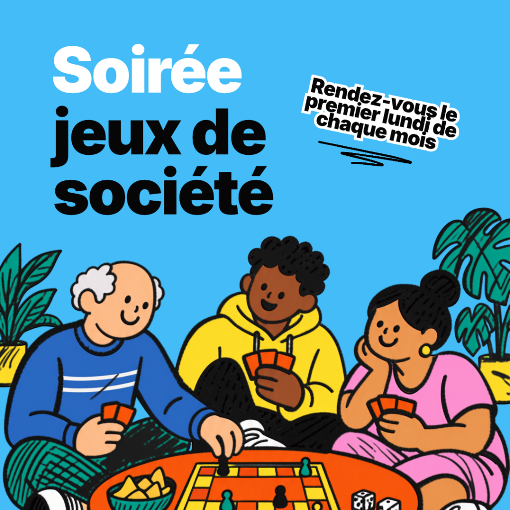 Votre Story pour soirée jeux de société en bleu et noir style illustration ludique (2)